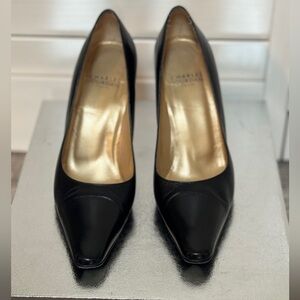 Charles Jourdan Vintage Black Leather Pumps Size 7
